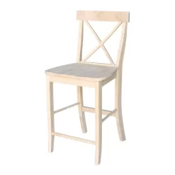 X Back Counter Height Barstool Unfinished - International Concepts -Online Furniture Store GUEST f03c54fc 27dc 44fc a772 ec5c39732dc0