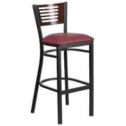 Flash Furniture Black Decorative Slat Back Metal Restaurant Barstool -Online Furniture Store GUEST f04d2ba4 a6ba 40c3 bf80 ba9698fb98c2