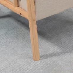 HOMCOM Accent Chair, Upholstered Arm Chair For Living Room Furniture, Comfy Chair For Bedroom, Living Room Chair, Set Of 2, Beige -Online Furniture Store GUEST f09c0e7b bdc5 44e3 ae24 ffcf3e9273f8