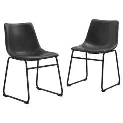 Set Of 2 Laslo Modern Upholstered Faux Leather Dining Chairs - Saracina Home 20 Set Of 2 Laslo Modern Upholstered Faux Leather Dining Chairs - Saracina Home -Online Furniture Store GUEST f09ca4a2 22b8 4c1e 90a5 214c5268ba1a
