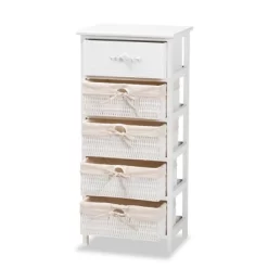 Madelia Wood 1 Drawer Storage Unit White - Baxton Studio -Online Furniture Store GUEST f0ada5b3 e3f4 4995 9b7f c8d020948be0