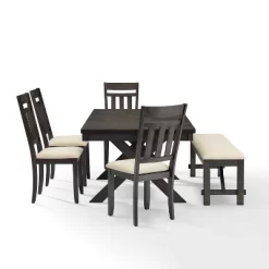 Hayden 6pc Extendable Dining Set With Bench And 4 Slat Back Chairs Slate - Crosley 24 Hayden 6pc Extendable Dining Set With Bench And 4 Slat Back Chairs Slate - Crosley -Online Furniture Store GUEST f1834e1a e820 4fe5 916b 4b697b01a359
