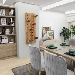 Rustic Wood Wall Wine Rack Brown - Olivia & May -Online Furniture Store GUEST f19f7491 c923 490c aed4 c4e9c441ac6f