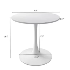 31.5'' Haven Small Round Dining Table With Metal Pedestal Dining Table Base-Maison Boucle -Online Furniture Store GUEST f1a1297d 667e 4d44 9aec c7172f0a962e