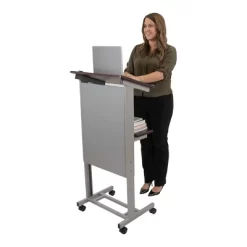 Stand Up Desk Store Mobile Adjustable Height Rolling Lectern Podium With Heavy Duty Steel Frame -Online Furniture Store GUEST f1fc36f4 3f95 4ce8 aea4 8a2034c3fad0