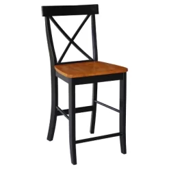 24" Martha X Back Counter Height Barstool - International Concepts -Online Furniture Store GUEST f23a132b 097a 4301 8c83 412144ad5a48