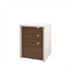 3pc Liber T Home Office Set White/Walnut - Nexera -Online Furniture Store GUEST f246cd8c 18fd 4e9a b249 c1095b44bff9
