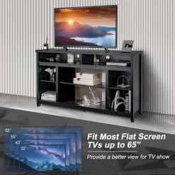 Tangkula 58" TV Stand Entertainment Console Center W/ Adjustable Open Shelves Up To 65" 10 Tangkula 58" TV Stand Entertainment Console Center W/ Adjustable Open Shelves Up To 65" -Online Furniture Store GUEST f250063e 2f5a 46f0 91c4 fdb49164e5e6