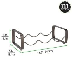MDesign Metal Wine Rack Storage Organizer, 3 Bottles Each - 2 Pack -Online Furniture Store GUEST f2ee5139 c12b 4abf 9ef5 c8d7e433292f