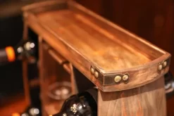 Vintiquewise Decorative Wooden 8 Bottle Rustic Wine Rack With Glasses Holder -Online Furniture Store GUEST f3ee535f a427 49a6 85ea 4493396c9130