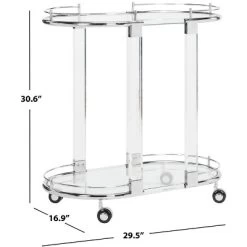 Lennon Acrylic Bar Trolley - Chrome - Safavieh -Online Furniture Store GUEST f3f348a5 7778 4bc8 aff7 6c783bfe17b2