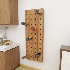 Rustic Wood Wall Wine Rack Brown - Olivia & May -Online Furniture Store GUEST f4f80566 577a 427a 9ad2 1b7c21f42ceb