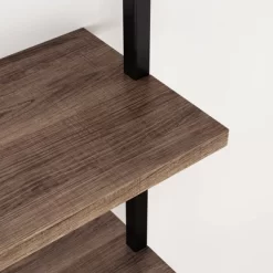 39" 3 Tier Wall Mount Floating Bookshelf Reclaimed Oak/Matte Black - Nathan James 6 39" 3 Tier Wall Mount Floating Bookshelf Reclaimed Oak/Matte Black - Nathan James -Online Furniture Store GUEST f55a647e d58d 493e b573 a51be2d3f176