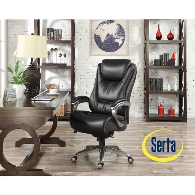 Big & Tall Smart Layers Premium Ultra Executive Chair Bliss Black Bonded Leather - Serta 3 Big & Tall Smart Layers Premium Ultra Executive Chair Bliss Black Bonded Leather - Serta - Image 3
