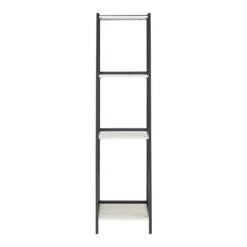 3pc Neveah Marble Ladder Desk And Bookcase Set Matte Black - Inspire Q -Online Furniture Store GUEST f5a5119b cb52 4f10 915d c4a916fbbaac