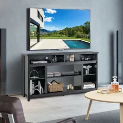 Tangkula 58" TV Stand Entertainment Console Center W/ Adjustable Open Shelves Up To 65" 9 Tangkula 58" TV Stand Entertainment Console Center W/ Adjustable Open Shelves Up To 65" -Online Furniture Store GUEST f633d7f4 e559 4983 b360 b3416169b453