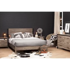 Munich Headboard Weathered Oak/Matte Black - South Shore -Online Furniture Store GUEST f6442317 02d8 4f1c 8bf5 015a570b3894