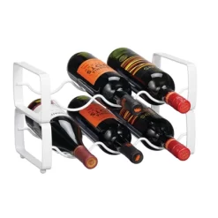 MDesign Metal Wine Rack Storage Organizer, 3 Bottles Each - 2 Pack -Online Furniture Store GUEST f6684e24 cd6a 4ce4 8e41 4cd687b33e44