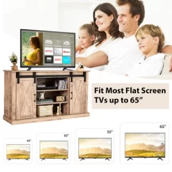 Costway 55'' Sliding Barn Door TV Stand Entertainment Media Console W/ Adjustable Shelf 15 Costway 55'' Sliding Barn Door TV Stand Entertainment Media Console W/ Adjustable Shelf -Online Furniture Store GUEST f78687a9 ecda 4950 b605 3ddf81dc2a70