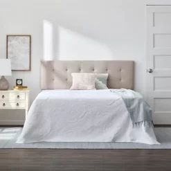 Kaylee Adjustable Upholstered Headboard With Square Tufting - Brookside Home