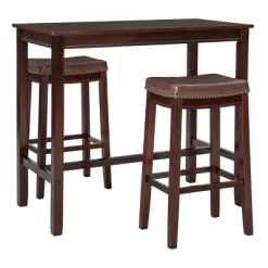 3pc Claridge Bar Height Dining Set - Linon -Online Furniture Store GUEST f87c5ab3 879d 4c62 a31a f85e74b80715