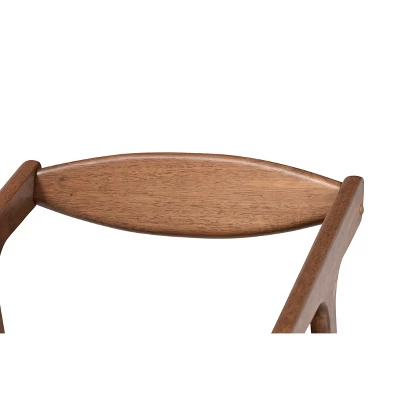 2pc Harland Faux Leather Upholstered And Wood Dining Chair Set - Baxton Studio 3 2pc Harland Faux Leather Upholstered And Wood Dining Chair Set - Baxton Studio - Image 3