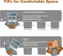 Hywela Bar Stools, Modern PU Leather Adjustable Swivel Barstools, Armless Kitchen Island Counter Bar Stools With Bigger Base, Set Of 2,Comfy- The Pop Home -Online Furniture Store GUEST faa59296 0089 49be bd58 7bb163386145