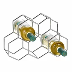 MDesign Honeycomb 5 Bottle Wine Rack For Kitchen Counter Or Fridge -Online Furniture Store GUEST fab382d6 94d5 4361 b027 e003c030129a