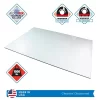 36"x42" Glass Heavy Duty Chair Mat For Hard Floors & Carpets Rectangular Clear - Floortex