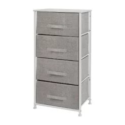 Emma And Oliver 4 Drawer Vertical Storage Dresser With Wood Top & Fabric Pull Drawers -Online Furniture Store GUEST fbf673cf 0bef 4a4e 812e 14b9f25390b2