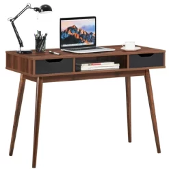 Costway Computer Desk Writing Table W/ Drawers Laptop PC Workstation Home OakWalnut 20 Costway Computer Desk Writing Table W/ Drawers Laptop PC Workstation Home OakWalnut -Online Furniture Store GUEST fc098566 f1d3 45ab 80a9 655e61516f08