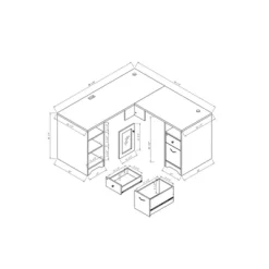 Ghally Locking Drawer L-Shape Desk With USB Ports White Oak - MiBasics 20 Ghally Locking Drawer L-Shape Desk With USB Ports White Oak - MiBasics -Online Furniture Store GUEST fc61693f b25a 490a b5f5 c55ee46152b9