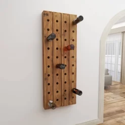 Rustic Wood Wall Wine Rack Brown - Olivia & May -Online Furniture Store GUEST fcf48159 9056 4cc4 93ef 3dabaaffe6a0
