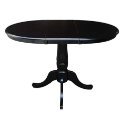 36" Round Top Pedestal Dining Table With 12" Drop Leaf - International Concepts -Online Furniture Store GUEST fd4715b8 a3b0 4c05 a9cd deb522ca2d91