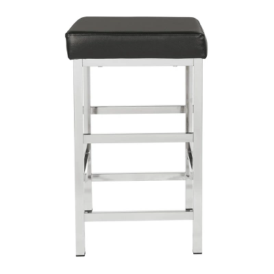 26" Chrome Backless Counter Height Barstool - OSP Home Furnishings 1 26" Chrome Backless Counter Height Barstool - OSP Home Furnishings