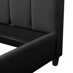 Queen Rosewell Fabric Vertical Channel Tufted Bed Frame Dark Gray - CorLiving -Online Furniture Store GUEST fd61b40a b724 4998 8c17 46e177c2781a