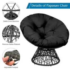 Costway Rattan Papasan Chair Ergonomic Chair 360-degree Swivel Soft Cushion Garden Red BlackGreen 19 Costway Rattan Papasan Chair Ergonomic Chair 360-degree Swivel Soft Cushion Garden Red BlackGreen -Online Furniture Store GUEST fd951f9f a97b 4edc 94dd 3d846bfd6f9d