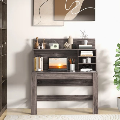 Costway Computer Desk Wooden Writing Desk Modern Home Office Workstation PC Laptop Table For Small Space 1 Costway Computer Desk Wooden Writing Desk Modern Home Office Workstation PC Laptop Table For Small Space