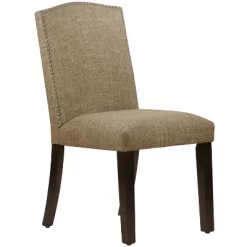 Ayala Nail Button Dining Chair In Linen - Skyline Furniture -Online Furniture Store GUEST fe8d840c 7870 4fa3 84ba df63578d718e
