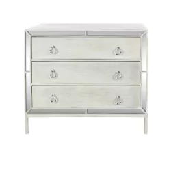 Glam Painted Wood And Mirror Chest White - Olivia & May -Online Furniture Store GUEST fec726e5 49b6 414b 99c3 78808032c693