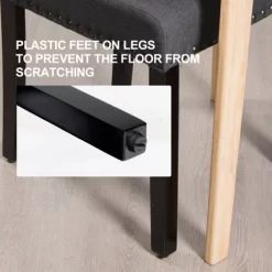 Tangkula 2-Piece Upholstered Linen Fabric Dining Chairs With High Backrest & Padded Seat -Online Furniture Store GUEST ff634af2 17fe 451b 86a4 7859505a989e